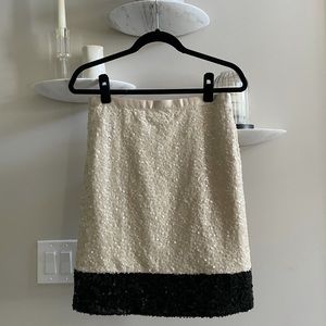J. Crew black and white sequin pencil skirt